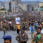 Military personnel and civilians in Abala amid escalating fighting in northern Ethiopia