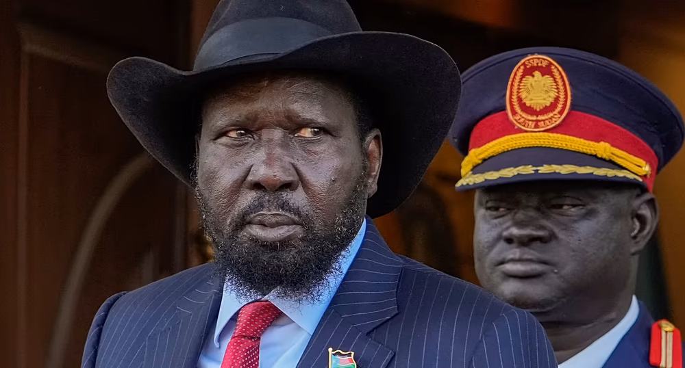 South Sudan security forces patrol a road in Juba amid political uncertainty