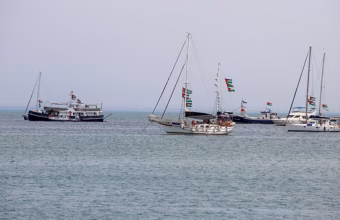 Protesters in Tunis calling for the release of jailed Gaza flotilla activists
