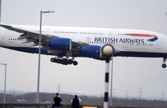 Aircraft at an airport representing planned flights between London, Kilimanjaro and Zanzibar