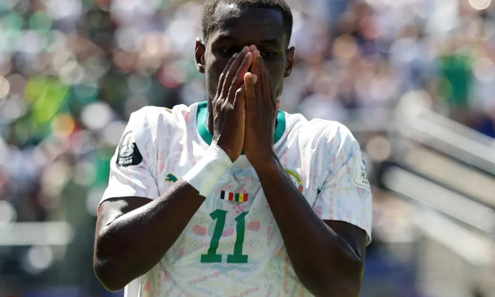 Patrick Vieira during Senegal’s Africa Cup of Nations qualifying match against Mozambique